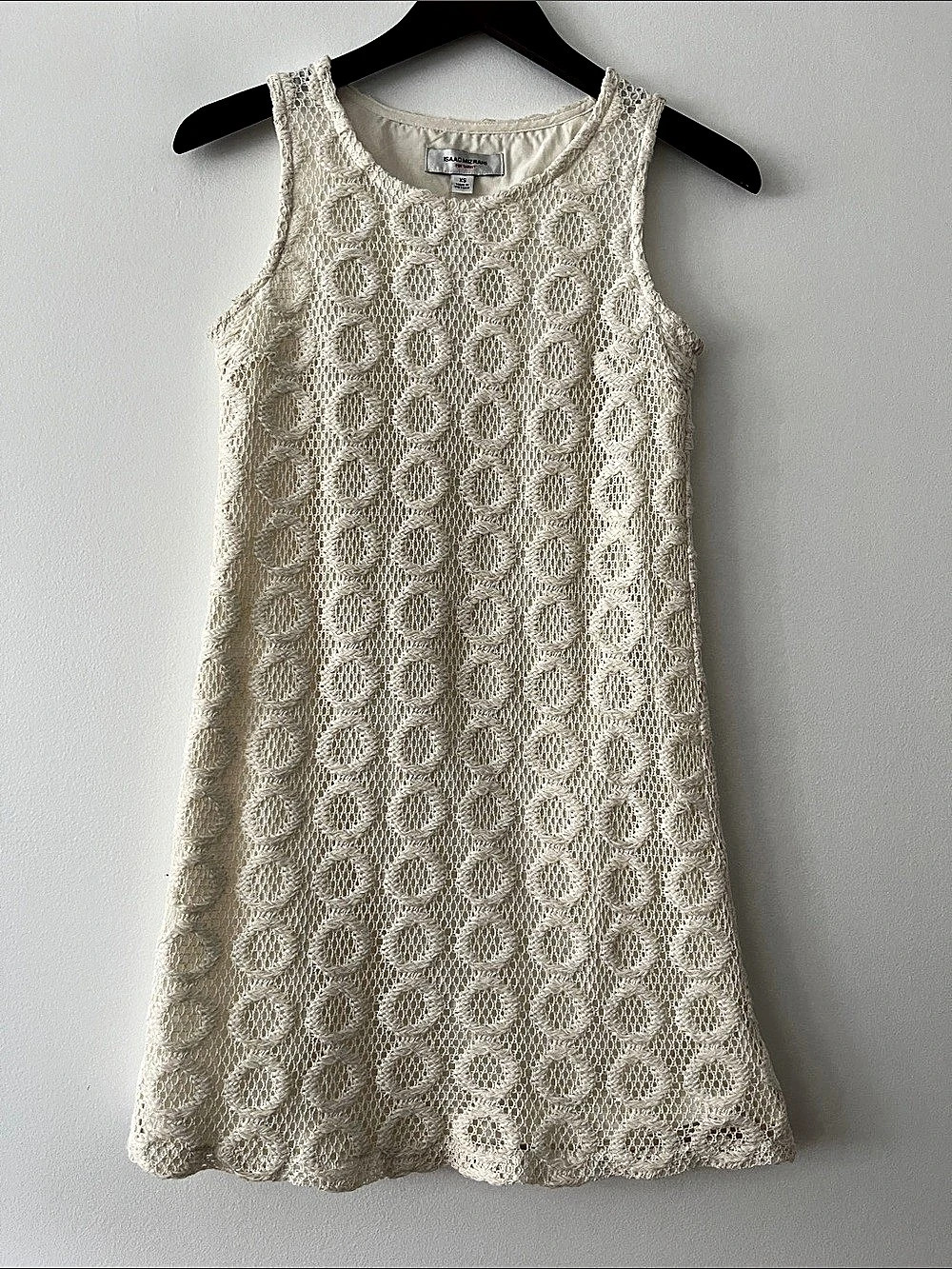 Isaac Mizrahi for Target Geometric Mini Dress Cream XS Like New